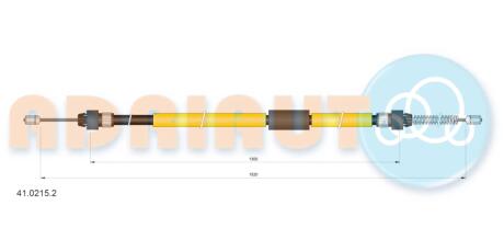 RENAULT Трос ручного тормоза лев 1520/1300 мм CAPTUR I 13- ADRIAUTO 41.0215.2