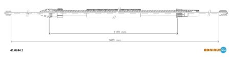 Трос стояночного гальма ADRIAUTO 41.0244.1