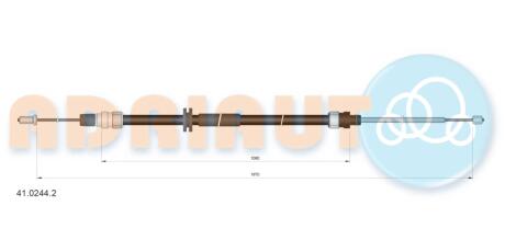 RENAULT трос гальма SCENIC 1.2-2.0 09- ADRIAUTO 41.0244.2