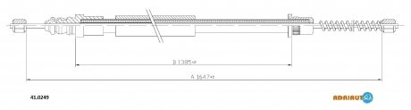 Тросик стояночного тормоза ADRIAUTO 41.0249