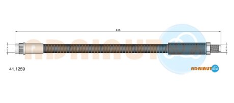 RENAULT Шланг тормозной задн. внут. Master 98- ADRIAUTO 41.1259 (фото 1)