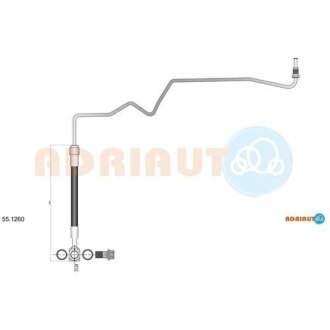 Шланг гальмівний гідравлічний ADRIAUTO 55.1260