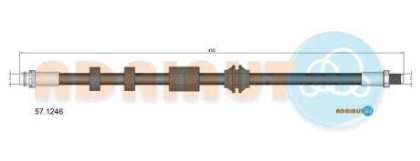 VOLVO Шланг тормозн.передн.XC60 08- ADRIAUTO 57.1246