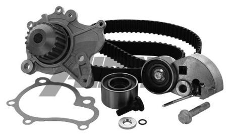 HYUNDAI К-т ГРМ (ремень+2ролика+помпа) Accent,Santa Fe,Tucson,Kia 1.5/2.0CRDI AIRTEX WPK170401