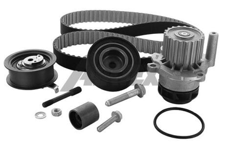 VW К-кт ГРМ (помпа+ремень+3 ролика+крепление) POLO IV 02-12, SKODA FABIA I 99-08, SEAT IBIZA III 02-05 AIRTEX WPK177701
