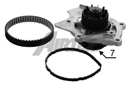 VW К-кт ГРМ (Помпа с прокл.+ремень) PASSAT B7 11-14, GOLF VI 09-11, AUDI A3 Sportback 08-13, AUDI A5 07-17, SKODA OCTAVIA II 07-13 AIRTEX WPK189201