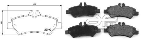 Гальмівні колодки APLUS 71196BAAP