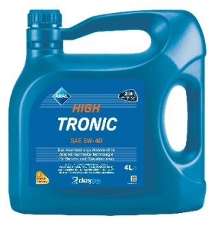 Олива двигуна 4L HighTronic 5W40 (DE) (VW 502 00/505 00/505 01 MB 229.31 Ford WSS-M2C917-ARenault RN0700/ RN0710 Fiat 9.55535 S2) ARAL 154FE7