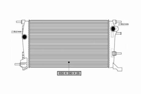 Радиатор RENAULT MEGANE (10-),GRAND SCENIC III,FLUENCE (L3_) 2,0 16V (10-) ASAM 34915