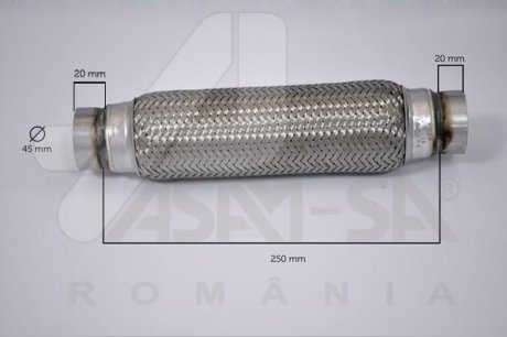 Гофра глушителя 45*250 MM ASAM 60094