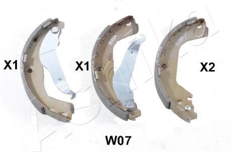Колодки гальмівні барабанні (комплект 4 шт) ASHIKA 550WW07