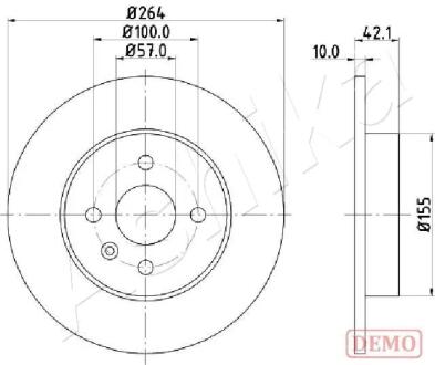 Диск тормозной ASHIKA 61000407C