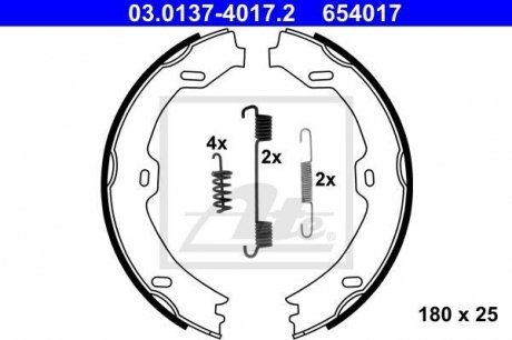 Колодки ручного гальма ATE 03013740172