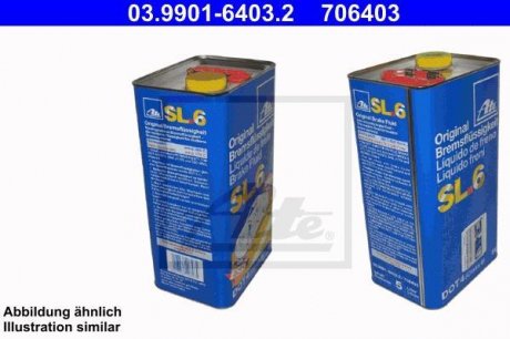 Тормозная жидкость SL.6 DOT 4 5 L ATE 03.9901-6403.2 (фото 1)