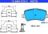 Комплект тормозных колодок, дисковый тормоз ATE 13.0460-2722.2 (фото 2)