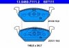 Комплект тормозных колодок, дисковый тормоз ATE 13.0460-7111.2 (фото 1)