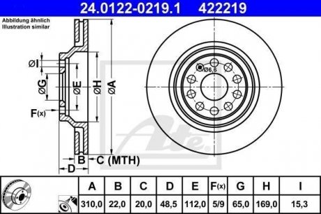 Тормозной диск ATE 24012202191 (фото 1)