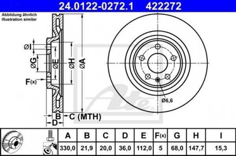 Тормозной диск ATE 24012202721 (фото 1)
