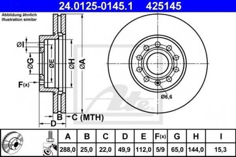 Тормозной диск ATE 24.0125-0145.1