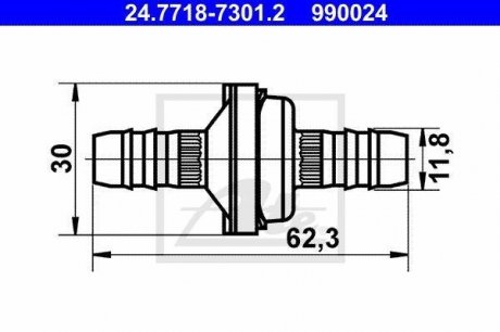 Клапан вентиляції картерних газів ATE 24771873012