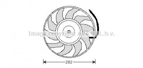 Вентилятор радиатора AUDI 80/90/100/A6 AVA COOLING AI7502 (фото 1)