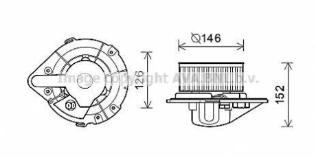 Вентилятор салону AUDI, VW (AVA) AVA COOLING Ai8501