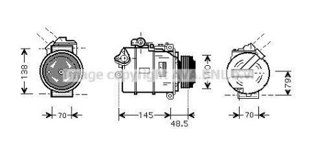 Компрессор кондиционера AVA COOLING BWA K309