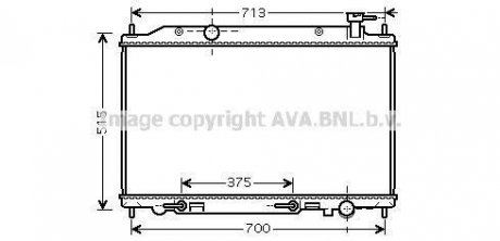 Радиатор охлаждения NISSAN MURANO (04-) 3.5i AT AVA COOLING DN 2295 (фото 1)