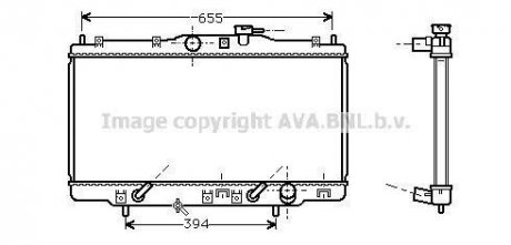 Радіатор охолодження ACCORD6 18i AT+-AC 98-02 (вир-во AVA) AVA COOLING HDA2119