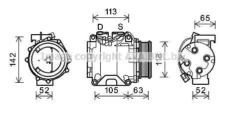 Компрессоры кондиционеров AVA COOLING HDAK238 (фото 1)