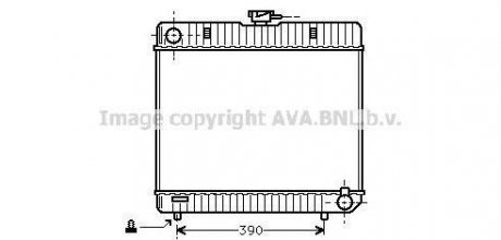 Радиатор охлаждения двигателя MB W123/W126 MT 76-84 AVA COOLING MS2042 (фото 1)