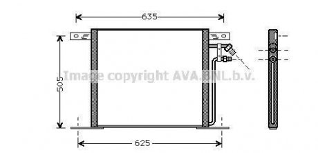 Конденсор кондиціонера MB VITO/V-CL G/D 95-03 (Ava) AVA COOLING MS 5220