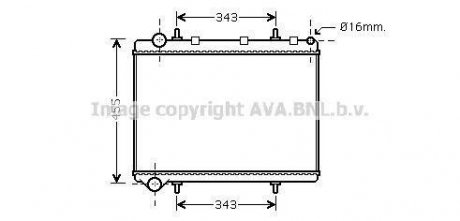 Радиатор охлаждения двигателя P307/PICASSO/C4 03- (Ava) AVA COOLING PE 2259