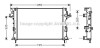Радиатор охлаждения RENAULT LAGUNA II (01-) (AVA) AVA COOLING RTA2290 (фото 1)