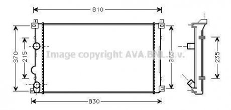 Радіатор охолодження RENAULT MASTER II (98-) (AVA) AVA COOLING RTA2322