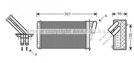 Радиатор отопителя LAGUNA1-2 94-01 type Behr (Ava) AVA COOLING RTA6203