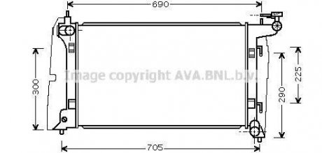 Радіатор охолодження TOYOTA COROLLA (E12, E13) (01-) (AVA) AVA COOLING TO2323