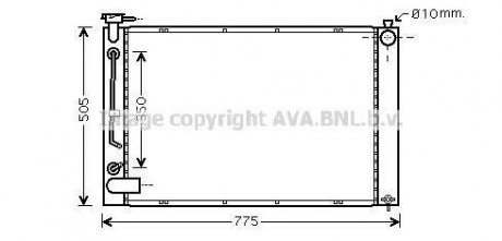 Радіатор охолодження LEXUS RXII 330 (вир-во AVA) AVA COOLING TO2343