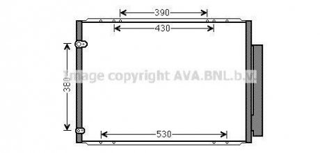 Радиатор кондиционера LEXUS RX II (03-) 350 AVA COOLING TO5573D (фото 1)