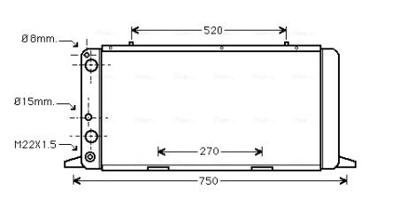 Радіатор охолодження двигуна AUDI80/90/COUP/CABR 86-91 (Ava) AVA COOLING AI2026