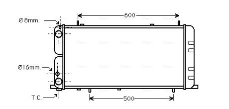 Радиатор охлаждения двигателя AUDI 100 1.8 MT/AT 79-90 (Ava) AVA COOLING AI2051