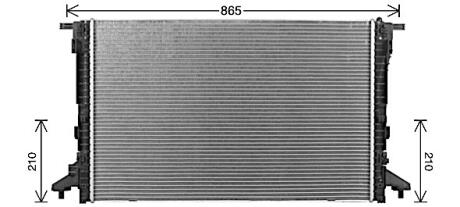 Радиатор охлаждения двигателя VW Touareg (18-) 3,0TDI, Audi Q7 (16-) Q8 (19-) 3 AVA COOLING AI2441