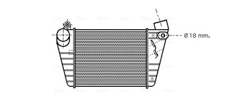 Інтеркулер Audi A3 (96-)/Seat Leon (02-)/Skoda Octavia (01-)/VW Golf (96-) 1.8T, 1.9 TDi AVA AVA COOLING AI4185