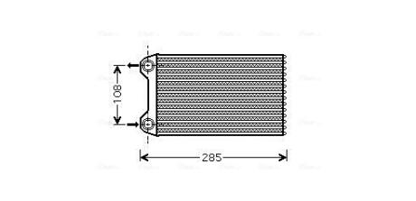 AVA AUDI Радіатор опалення A4 B6 1.6 00-, 1.2 02-, 1.9 00-, 2.0 00-, SEAT AVA COOLING AIA6254