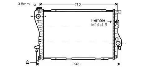 Радиатор охлаждения BMW 5 E39 (95-)/7 E38 (94-) (AVA) AVA COOLING BW2176