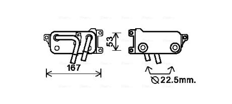 Радіатор масляний КПП BMW 5 E60 (04-), 7 E65 (02-) AVA AVA COOLING BW3401