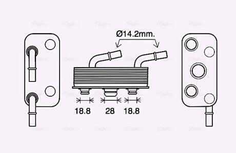Радіатор масляний КПП BMW 3 E46 (98-) AVA AVA COOLING BW3559