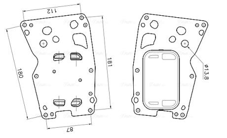 Радиатор масляный BMW 3 F30 (12-), 5 F10 (10-), 7 F01 (09-), X3 F25 (11-), X5 F1 AVA COOLING BW3627
