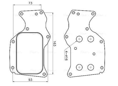 Охолоджувач оливи AVA COOLING BW3629