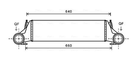 AVA BMW Інтеркулер X5 E53 3.0d 03- AVA COOLING BW4421